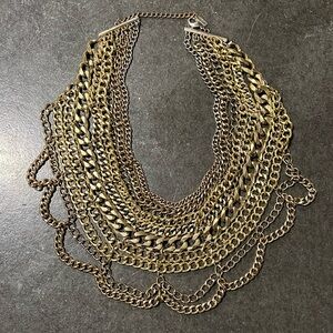 BaubleBar Gold Layered Chain Necklace